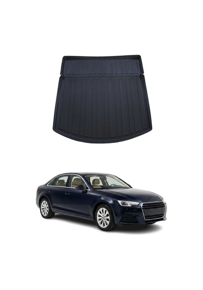 Audi A4 Sedan B9 2016+ Uyumlu Araca Özel Kauçuk Tpe Bagaj Havuzu Siyah