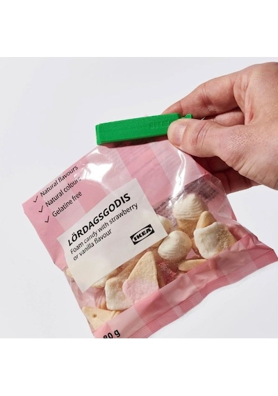 Ikea Bevara Torba Klipsi 26 Adet 6-11 Cm Yeşil-pembe Çok Renkli