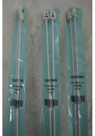 Lüx Beyaz Şiş 35 Cm 3 No 3 Adet