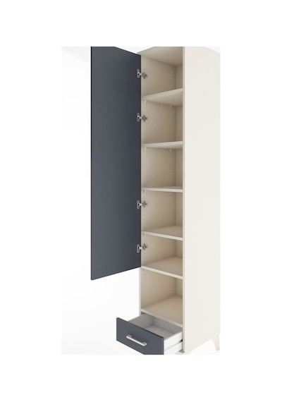 Hyperion Dolap 6 Raflı Tek Çekmeceli Tek Kapaklı 44x44x221 Aytaşı-antrasit Aytası