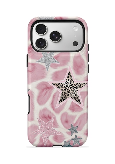 Velvoria Valestra Pembe Saten Yıldız Apple iPhone Uyumlu 17 Pro Darbe Korumalı Kılıf Valestra Select - Pembe Saten Yıldız