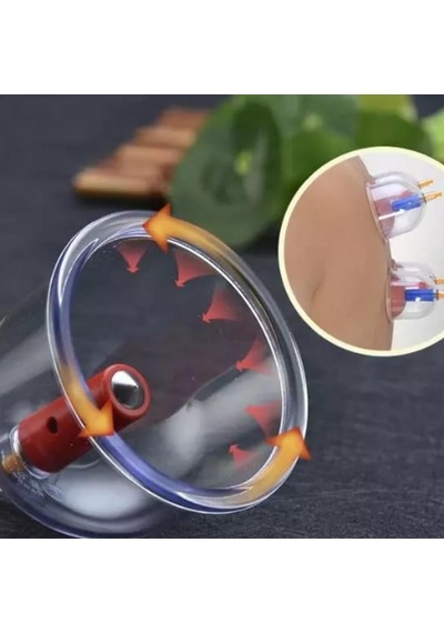 Manyetik Masaj Kupa Seti 24 Adet Hacamat Kupası Beyaz