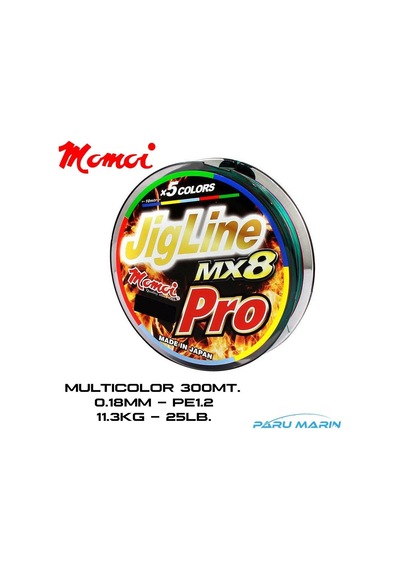 Momoi Jigline Mx8 Pro 0.18mm 300mt. Multicolor İp Misina