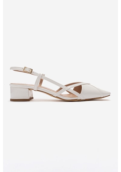 Luvishoes Olena Beyaz Rugan Kadın Topuklu Sandalet White