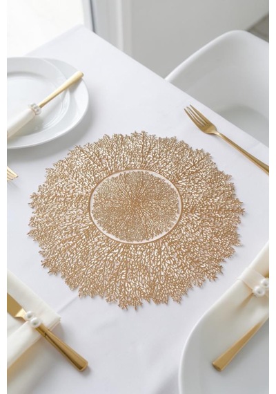 Digithome 6 Lı Amerikan Servisi Supla Yuvarlak Gold 38 Cm Acr-624/20
