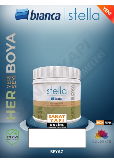 Stella 2024 Renk Yeni Su Bazlı Boyalar 500ml Diğer