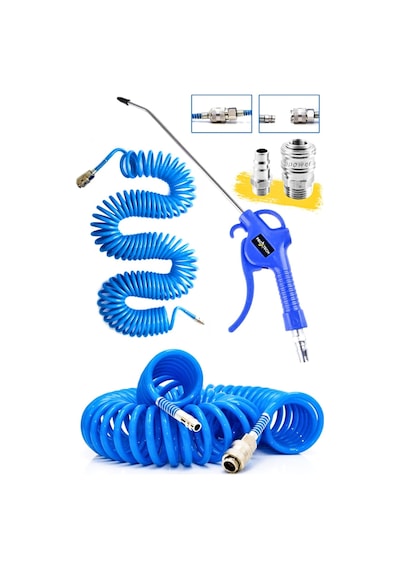 Yüksek Hava Üfleme Toz Alma 15Mt Spiral Hava Hortumu 43Cm