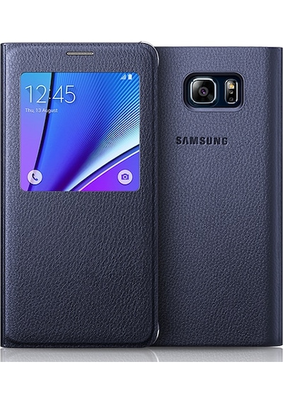 Galaxy Note 5 İle Uyumlu Kılıf S View Cover Ef-cn920pbegtr Koyu Lacivert