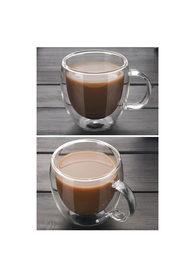 250 Ml Çift Cidarlı Cam Kupa