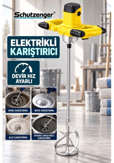Şarjlı Vantuzlu Titreşimli Fayans Tutma Döşelem Makinesi Ve Boya Alçı Karıştırma Makinesi Sarı German P22