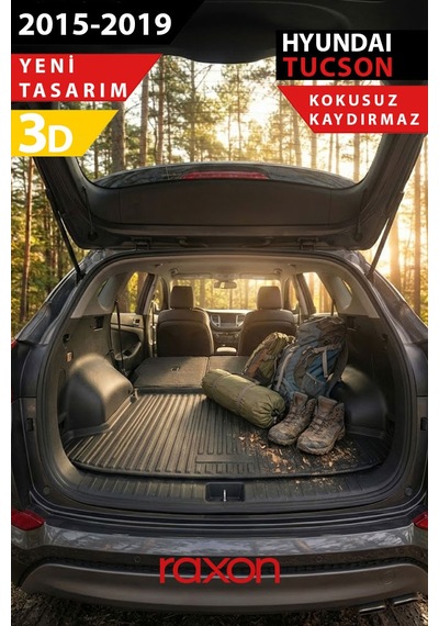 Hyundai Tucson 2015 2019 Uyumlu 3d Bagaj Havuzu Su Geçirmez, Kaymaz, Yüksek Kenarlı