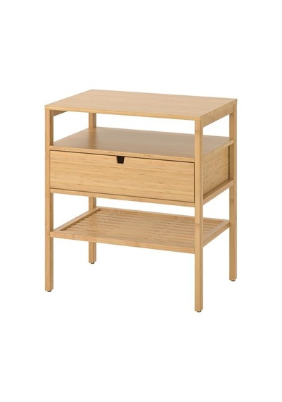 Ikea Nordkısa Komodin, Bambu, 60x40 Cm Ikea Nordkısa Komodin, Bambu, 60x40 Cm