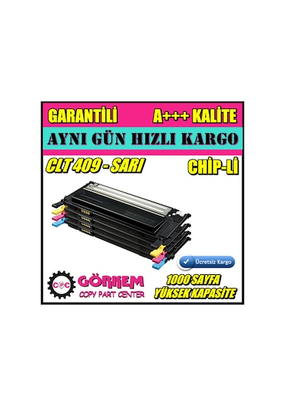 Samsung Clp315 Toner Uyumlu Sarı / Clt-Y409S