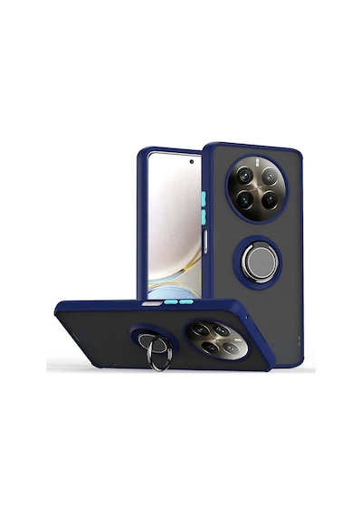 Adige Realme 12 Pro Rmx3842 Kılıf Montreal Yüzüklü Arkası Buğulu Lacivert