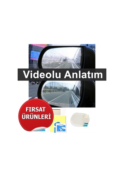 Oto Dış Ayna Yağmur Kaydırıcı Koruyucu Film Seti 2 Adet