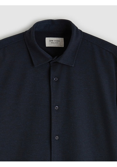 Lcw Vision Lacivert Regular Fit Erkek Dokulu Gömlek