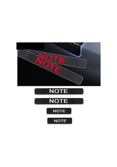 Nissan Note Carbon Fiber Kapı Eşiği Yazısı Sticker Boya Koruma