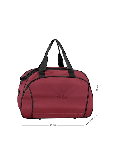 Galb Leather Ozel Kumas Tam Korumali Ve Astarli Seyahat Cantasi El Ve Omuz Askili El Valizi 45x30x21 Cm Bordo