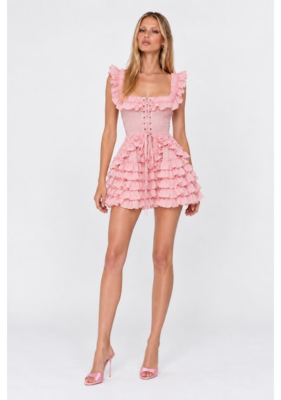 SAGAZA Sgz Boleyn Elbise Pembe