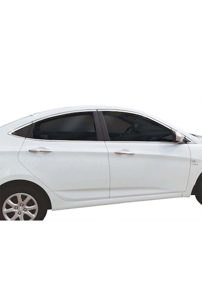 Hyundai Accent Blue Cam Çıtası Komple Set Çerçevesi Kromu Nikelajı