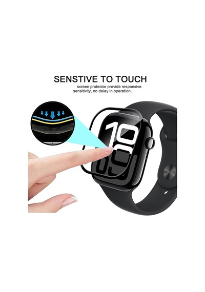 Apple Watch Series 11 42mm Uyumlu Flexible Glass Premium Nano Akıllı Saat Ekran Koruyucu Uyumlu