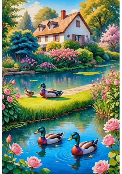 5d Elmas Boncuk Taş Işleme Mozaik Goblen Kit Kanvas Tablo 30x40cm Gd89027 Diamond Painting