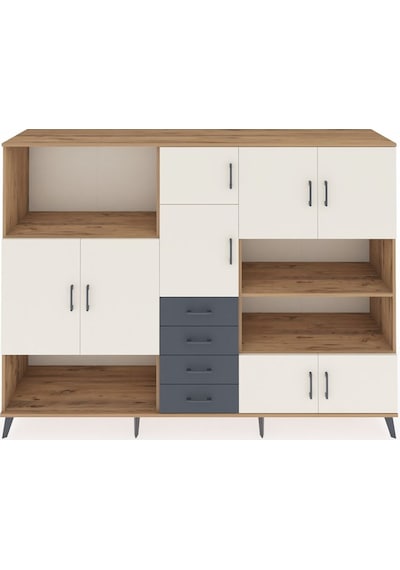 Hyperion Dolap 9 Raflı 4 Çekmeceli 8 Kapaklı 220x44x163 Çam-aytaş Çam-aytaşı/antrasit Hyperion Dolap 9 Raflı 4 Çekmeceli 8 Kapaklı 220x44x163 Çam-aytaş Çam-aytaşı/antrasit