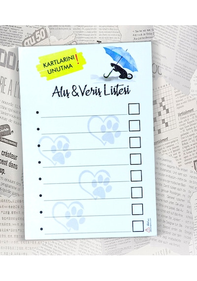 Magnet Alışveriş Listesi (50 Adet) Koala Desenli