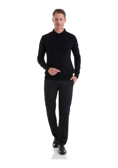 Hatemoğlu Lacivert Regular Fit Düz Polo Yaka Triko Kazak Lacivert Hatemoğlu Lacivert Regular Fit Düz Polo Yaka Triko Kazak Lacivert