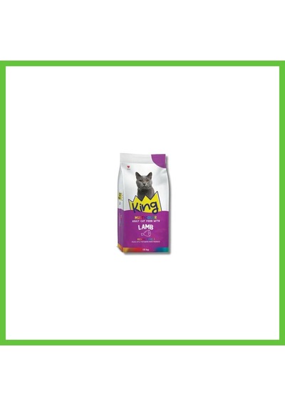 King Multicolor Renkli Taneli Kuzu Etli Yetişkin Kedi Maması 15 Kg Dmc