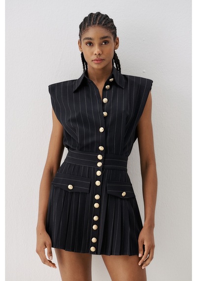 Sagaza Studio Ss6190 Lily Dress Sıyah Cızgı