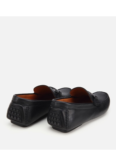 Hotiç Erkek Deri Siyah Toka Detaylı Günlük Loafer