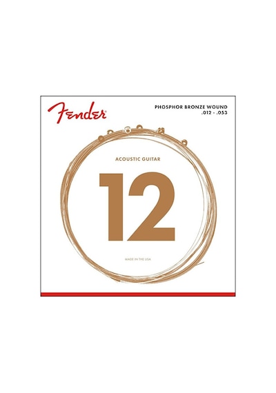 Fender 0730060403 Phosphor Bronze Akustik Gitar Teli 12-53 60l Light Set Dengeli Projeksiyon Ve Uzun Ömürlü Parlaklık