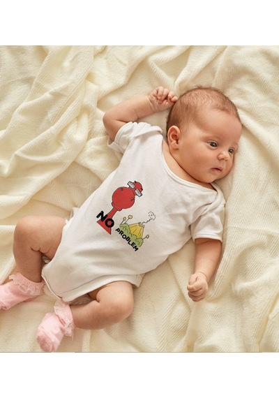 Bk Gift Bk Kids No Problem Tasarımlı Bebek Body Zıbın - Model 1 12-18 Ay Sarı