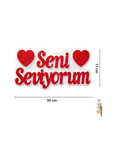 Seni Seviyorum Strafor Süs - 30Cm X 17M