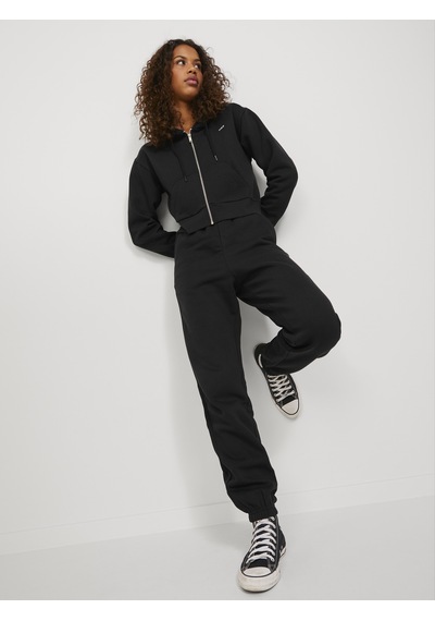 Jack & Jones Kadın Logolu Sweat Pantolon - Abbie Black Siyah