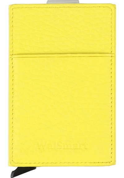 Walsmart Cover Clip Floater Akıllı Mekanizmalı Deri Cüzdan Sarı