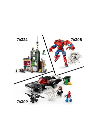 LEGO® ǀ Örümcek Adam, Oscorp'a Karşı 76324 - 10 Yaş ve Üzeri Çocuklar için Yaratıcı Oyuncak Yapım Seti (808 Parça)