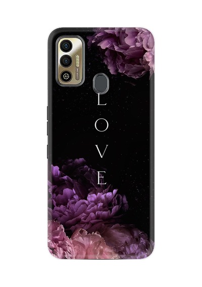 Tecno Spark 7t Kılıf Silikon Desen Özel Seri Love Flow 1664