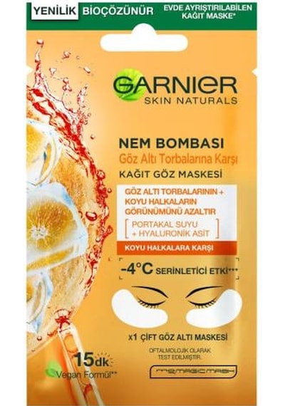 Garnier C Vitamini Parlak Süper Aydınlatıcı Serum 30 ML + Nem Bombası Kağıt Göz Maskesi