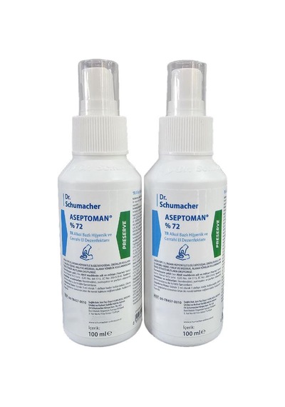 Dr.schumacher Aseptoman %72 Alkol Bazlı Hijyenik El Dezenfektanı 100ml 2li