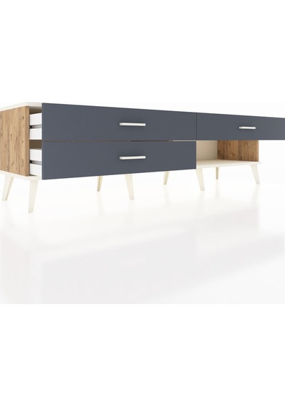 Hyperion Tv Ünitesi 3 Çekmeceli 176x44x51 Çam-aytaşı/antrasit Aytası/antrasıt Hyperion Tv Ünitesi 3 Çekmeceli 176x44x51 Çam-aytaşı/antrasit Aytası/antrasıt