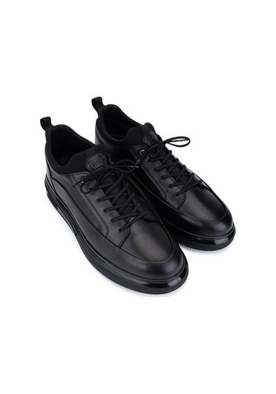Tamer Tanca Erkek Hakiki Deri Siyah Analin Sneakers & Spor Ayakkabı 1145 20548 Erk Ayk Y26 Sıyah Anl