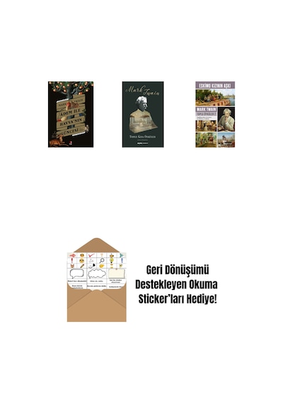 Adem İle Havva Nın Güncesi + Toplu Kısa Öyküler Ciltli + Eskimo Kızının Aşkı + Okuma Sticker'ları