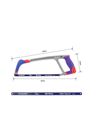 Workpro Wp215027 300mm Bı-metal 24 Tpı Ağır Hizmet Tipi Demir Testeresi Fr Wp215027