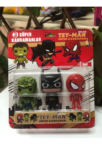 Mini 3 Lü Figür Oyuncak - Pop Marvel Süper Kahraman Oyuncak