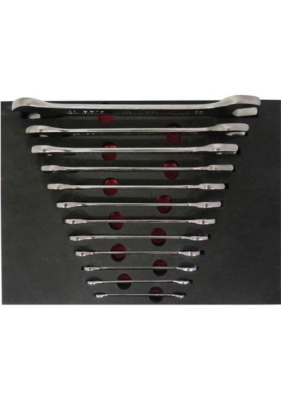 Brio Anahtar İki Ağız Set 12 Parça 6X7-30X32 Sünger Yataklı