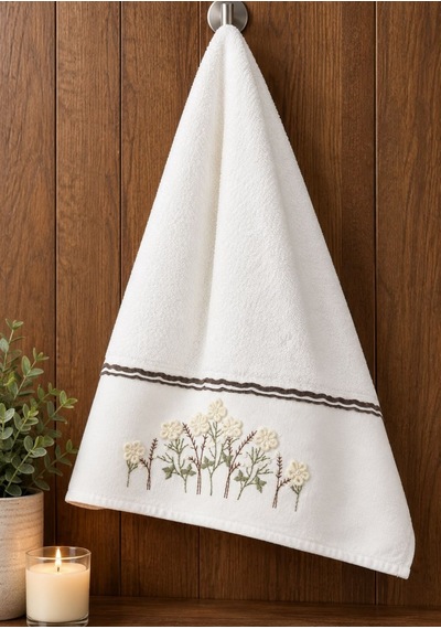 Özdilek Ditsy Garden Havlu Seti 2'li / 50 X 90 Krem - Bej
