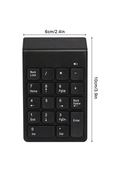 Kablosuz Numeric Keypad 18 Tuşlu Sayısal Tuş Takımı Klavye Numpad