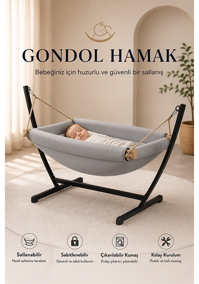 Quero Puanti Gondol Hamak - Gri
